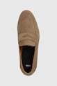 BOSS velúr mokaszin Gavrie bézs 50517281.260