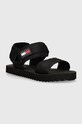Tommy Jeans sandały TJM SANDAL LUXE Planet friendly czarny EM0EM01387