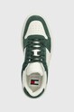 Sneakers boty Tommy Jeans THE BROOKLYN SUEDE zelená EM0EM01371