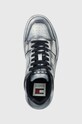 Tommy Jeans sneakers in pelle THE BROOKLYN DIP DYED blu navy EM0EM01410