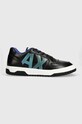 Armani Exchange sneakersy imitacja skóry licowej czarny XUX179.XV765.T698