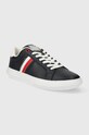 Kožené tenisky Tommy Hilfiger ESSENTIAL LEATHER CUPSOLE FM0FM04921 tmavomodrá SS24