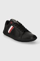 Tommy Hilfiger sneakersy skórzane ESSENTIAL LEATHER CUPSOLE FM0FM04921 czarny SS24