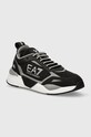 EA7 Emporio Armani sneakersy imitacja skóry licowej czarny XK379.X8X159.N763