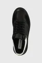μαύρο Δερμάτινα αθλητικά παπούτσια Steve Madden Flint