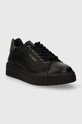 Steve Madden sneakersy skórzane Fynner SM12000465.BGU czarny SS24
