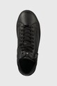 Δερμάτινα αθλητικά παπούτσια Calvin Klein HIGH TOP LACE UP W/ZIP μαύρο HM0HM01476
