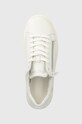 Δερμάτινα αθλητικά παπούτσια Calvin Klein LOW TOP LACE UP W/ZIP λευκό HM0HM01475