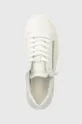 λευκό Δερμάτινα αθλητικά παπούτσια Calvin Klein LOW TOP LACE UP W/ZIP