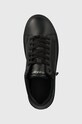 Δερμάτινα αθλητικά παπούτσια Calvin Klein LOW TOP LACE UP W/ZIP μαύρο HM0HM01475