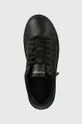 fekete Calvin Klein bőr sportcipő LOW TOP LACE UP W/ZIP