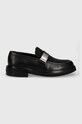 Mokasíny Calvin Klein MOCCASIN ICONIC PLAQUE JAQ MONO HM0HM01458 čierna SS24