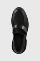 Mokasíny Calvin Klein MOCCASIN ICONIC PLAQUE JAQ MONO čierna HM0HM01458