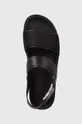 czarny Calvin Klein sandały BACK STRAP SANDAL JAQ MONO IP