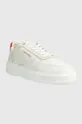 Δερμάτινα αθλητικά παπούτσια Calvin Klein LOW TOP LACE UP BSKT λευκό
