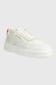 Calvin Klein sneakersy skórzane LOW TOP LACE UP BSKT biały