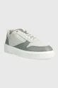Calvin Klein sneakers in pelle LOW TOP LACE UP BSKT grigio