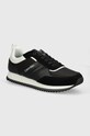 Calvin Klein sneakersy LOW TOP LACE UP MIX skóra zamszowa czarny HM0HM01399