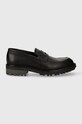 Calvin Klein mocasini de piele HM0HM01389 negru SS24