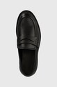 Calvin Klein mokasyny skórzane czarny HM0HM01389