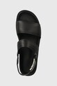 Кожаные сандалии Calvin Klein BACK STRAP W/ ICONIC PLAQUE чёрный HM0HM01383