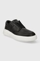Calvin Klein sneakersy skórzane LOW TOP LACE UP TAILOR HM0HM01379 czarny SS24