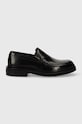 Kožené mokasíny Calvin Klein MOCCASIN CLEAN HM0HM01375 čierna SS24