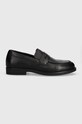 Kožené mokasíny Calvin Klein MOCCASIN PB elegantné čierna HM0HM01223
