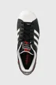 μαύρο Δερμάτινα αθλητικά παπούτσια adidas Originals Superstar