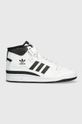Tenisky adidas Originals Forum Mid povrstvená useň biela IG3756