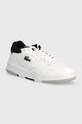 Lacoste sneakersy skórzane Lineshot Contrasted Collar Leather tekstylny biały 47SMA0061