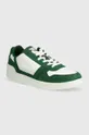 зелёный Кожаные кроссовки Lacoste T-Clip Contrasted Leather Мужской