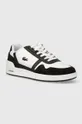 λευκό Δερμάτινα αθλητικά παπούτσια Lacoste T-Clip Logo Leather Ανδρικά