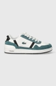 Lacoste sneakersy skórzane T-Clip Logo Leather biały