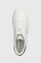 λευκό Δερμάτινα αθλητικά παπούτσια Lacoste Powercourt Logo Tongue Leather