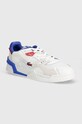 Lacoste sneakers LT 125 Contrasted Tongue Leather imitatie de piele intoarsa alb 47SMA0095