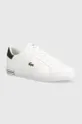λευκό Δερμάτινα αθλητικά παπούτσια Lacoste Powercourt 2.0 Leather Ανδρικά