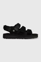 Велурени сандали UGG Goldencoast Multistrap Planet friendly черен 1153095.BLK