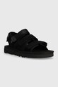 Велурени сандали UGG Goldencoast Multistrap 1153095.BLK черен SS24
