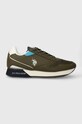 U.S. Polo Assn. sneakersy NOBIL imitacja skóry licowej zielony NOBIL003M.4HY5