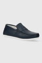 blu navy U.S. Polo Assn. mocassini in pelle RIVER Uomo