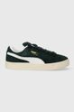 Puma sneakers din piele Suede XL Hairy piele întoarsă verde 397241