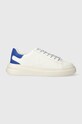Guess sneakersy skórzane ELBA FMPVIB.SUE12.WHIBL biały SS24