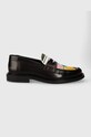 Filling Pieces mokasyny skórzane Team Loafer 2.0 skóra licowa bordowy 51233931912