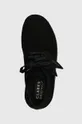 black Clarks Originals suede shoes Coal London