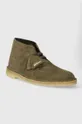 Clarks Originals pantofi de piele întoarsă Desert Boot verde