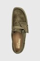 Замшеві туфлі Clarks Originals Wallabee зелений 26175710