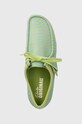 Kožené poltopánky Clarks Originals Wallabee modrá 26176528