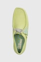 Σουέτ κλειστά παπούτσια Clarks Originals Wallabee πράσινο 26175855