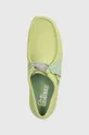 green Clarks Originals suede shoes Wallabee